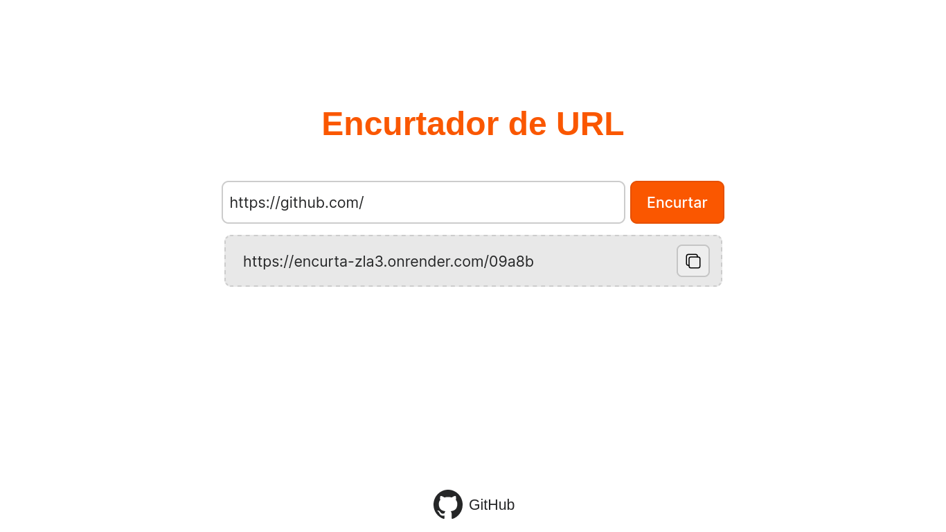 Encurtador de URL